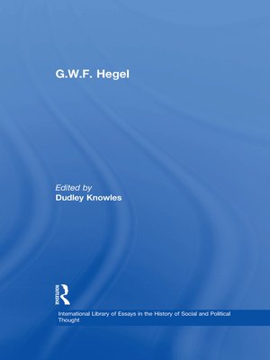 cover image of G.W.F. Hegel